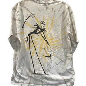 Nightmare Before Christmas Jack Skellington T-Shirt Mens M White Tie DyeDumbgood